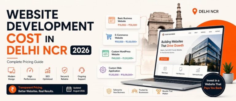 website development cost in Delhi NCR 2026