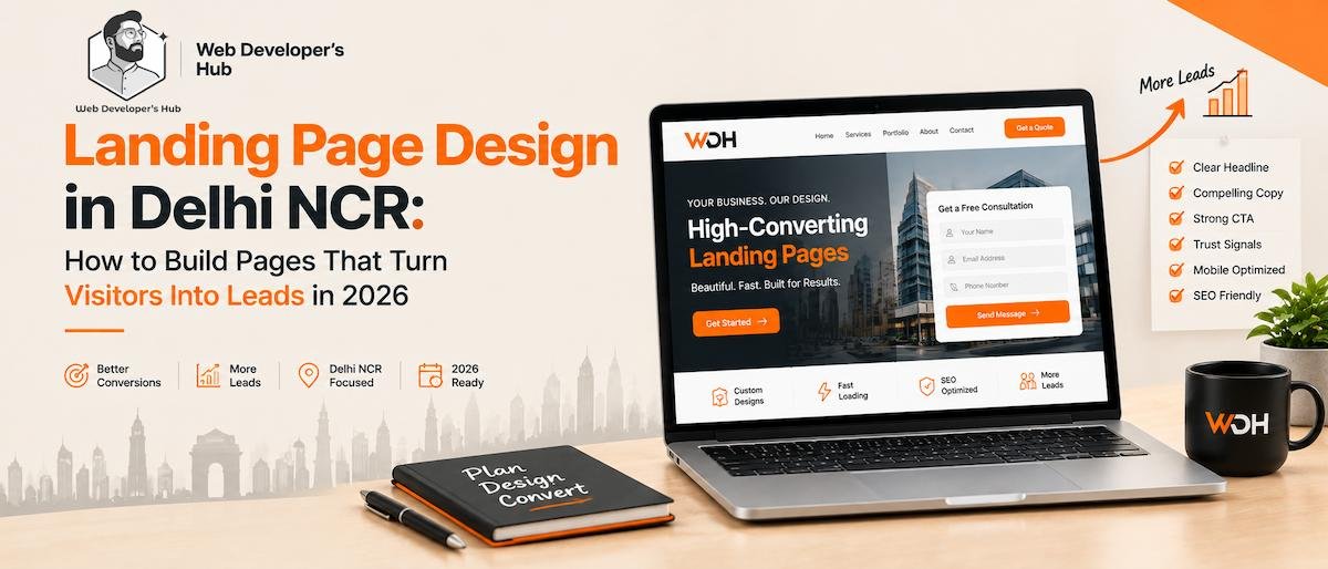 Landing Page Design in Delhi NCR: How to Build Pages That Turn Visitors Into Leads in 2026 1 Landing Page Design in Delhi NCR: How to Build Pages That Turn Visitors Into Leads in 2026