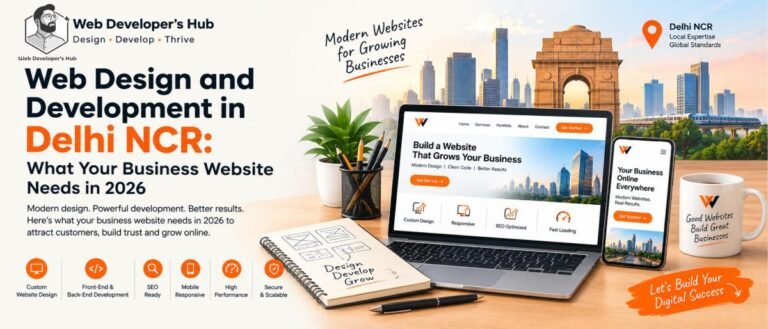 Web design and development in Delhi NCR for a modern business website