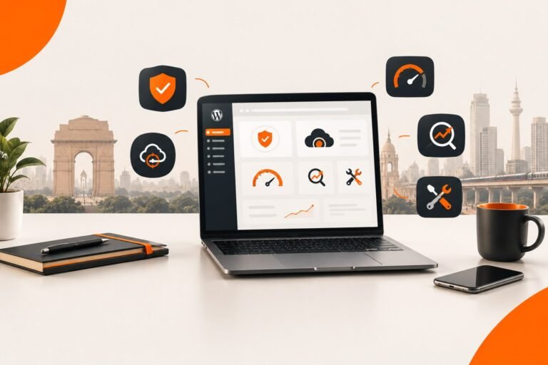 WordPress website maintenance in Delhi NCR with security, backups, speed and SEO checks